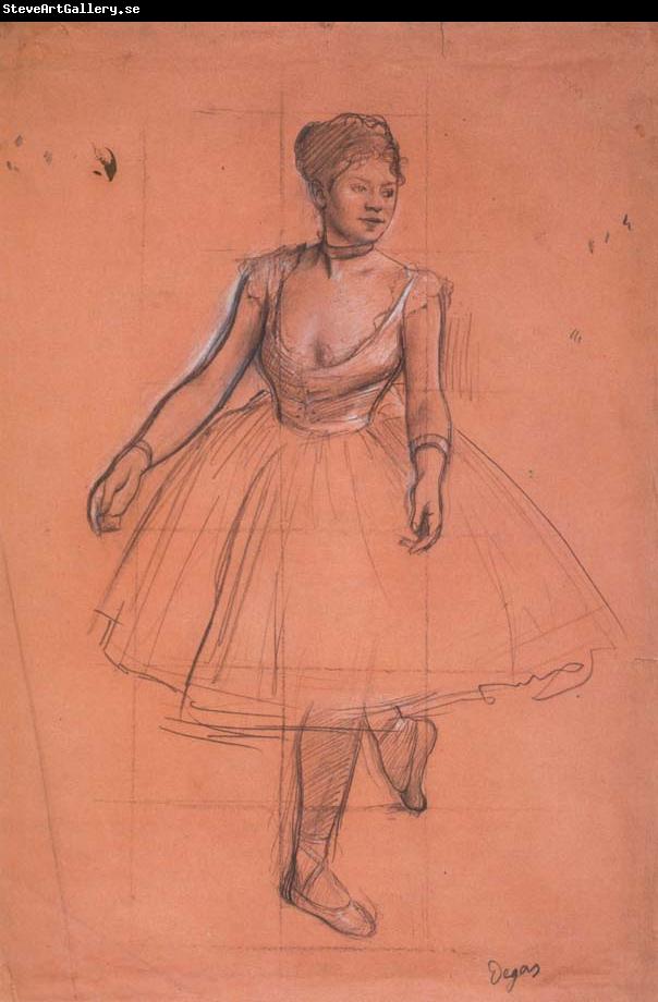 Edgar Degas A Ballet dancer in position Facing three